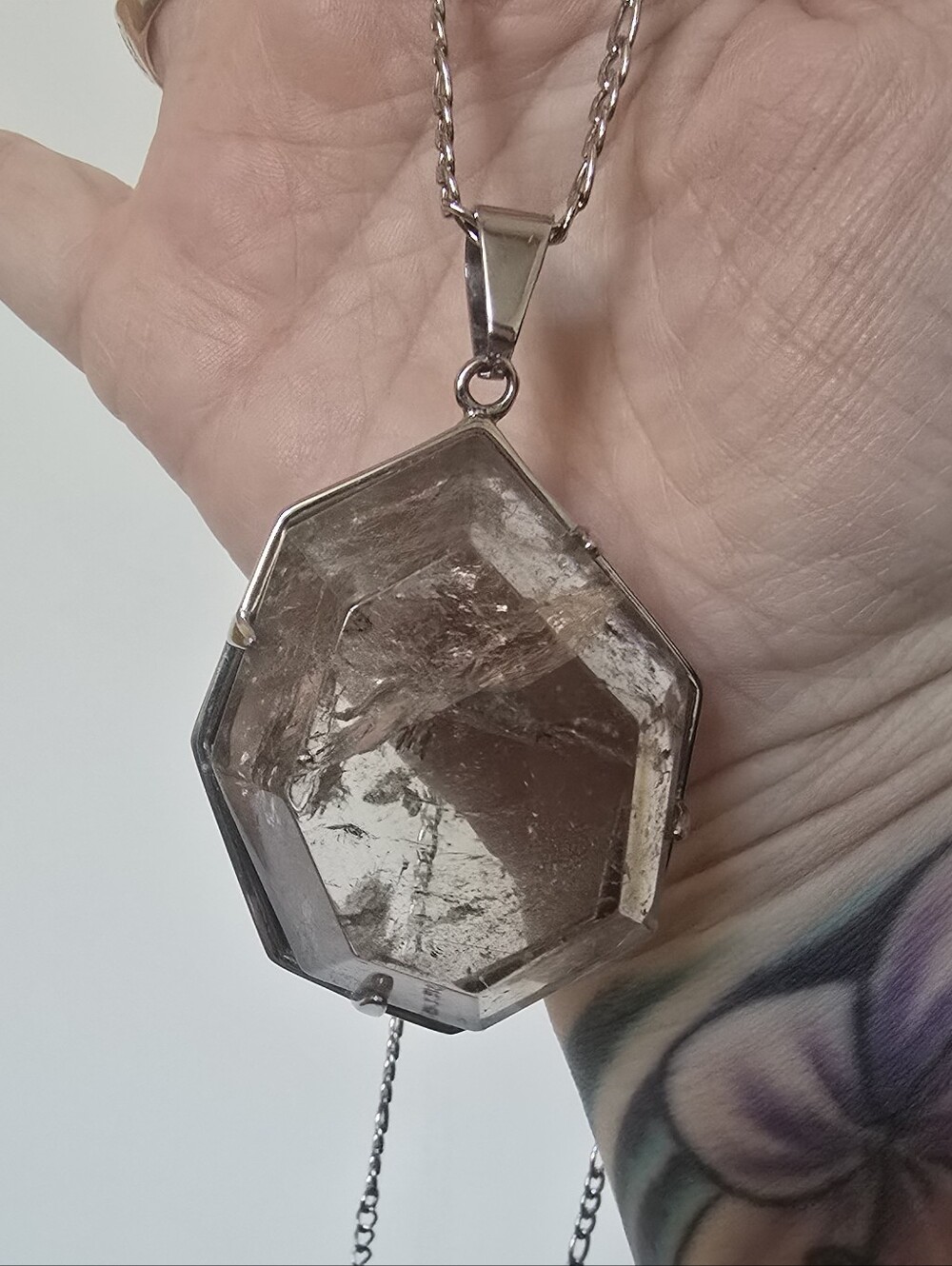 Rare Discontinued Smoky Quartz Veda Evil Pawn Jewelry Necklace - Picture 2 of 6